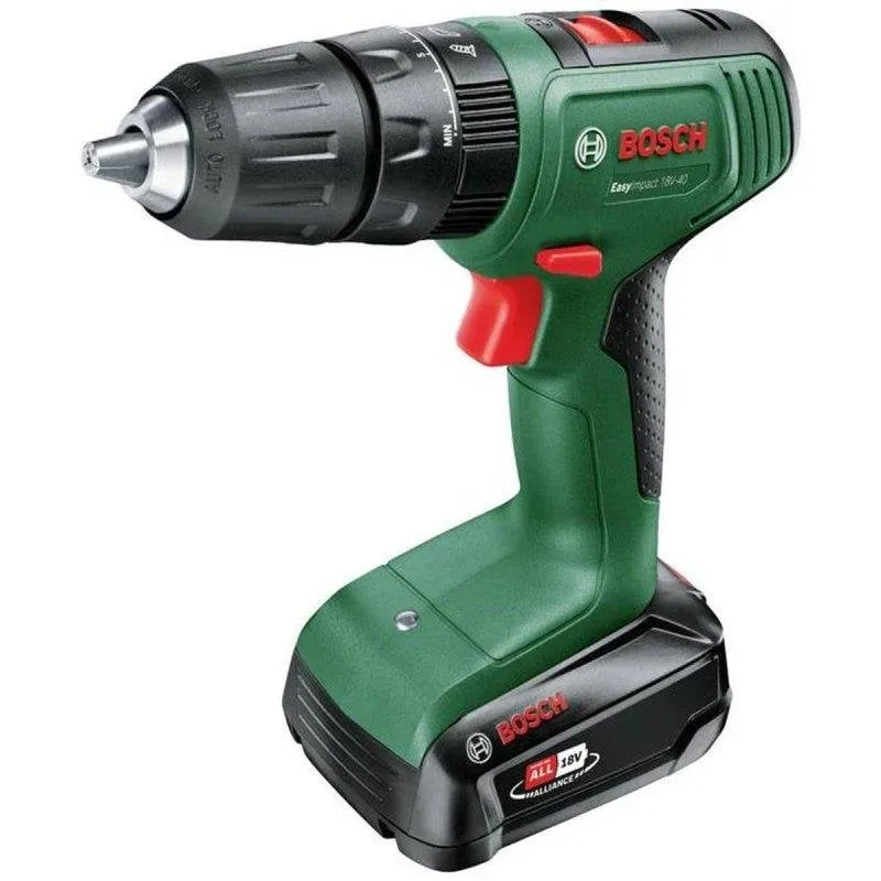 Trapano a percussione Bosch Easyimpact 18V-40 2x1,5 Ah Mandrino 13 mm
