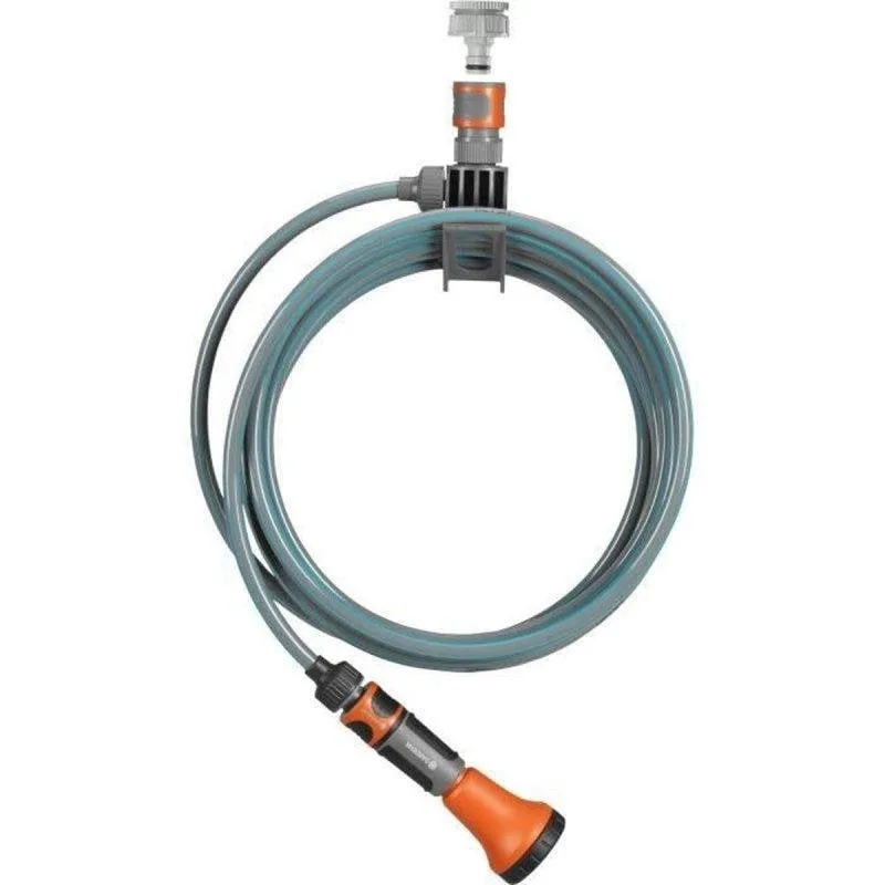 Tubo a spirale Gardena 7,5 m con supporto integrato e kit di connessione