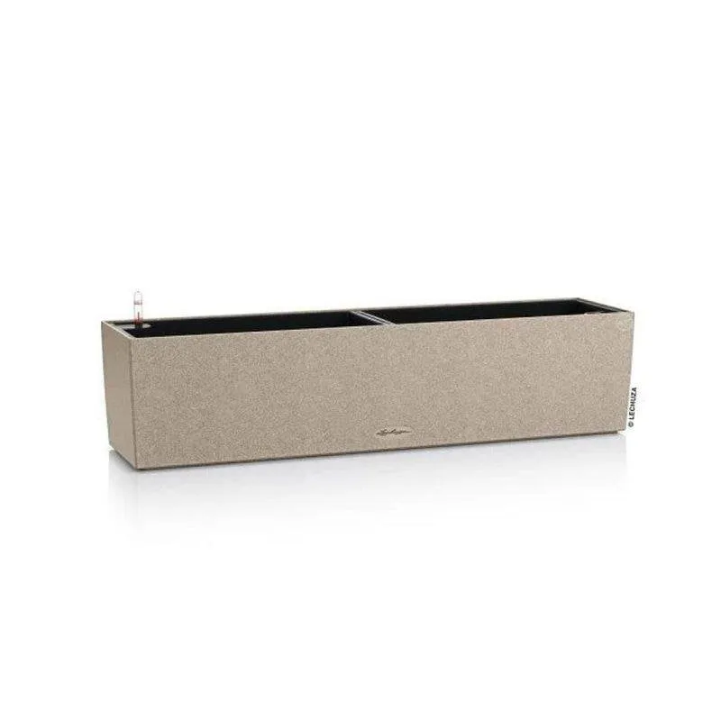 Vaso da Balcone Lechuza Balconera Stone 80 Beige con Serbatoio Acqua 5L