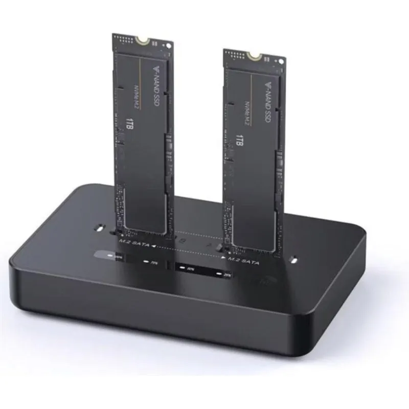 Docking station Gembird DD2-U3M2 M.2 USB Type-C compatta nera
