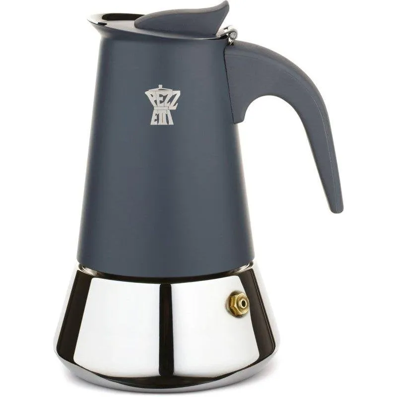 Caffettiera Moka Pezzetti Steelexpress acciaio inox 2 tazze blu induzione