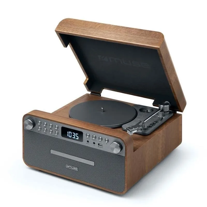 Tocadiscos Muse MT-118 AT 25W RMS Bluetooth 5.4 Trazione Cinghia CD FM