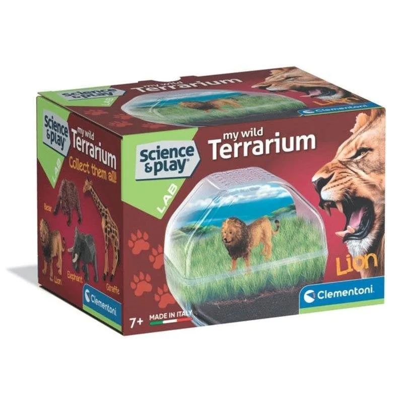 Kit Educativo Terrario Mini Leone 7+ Clementoni con Figurina e Semi