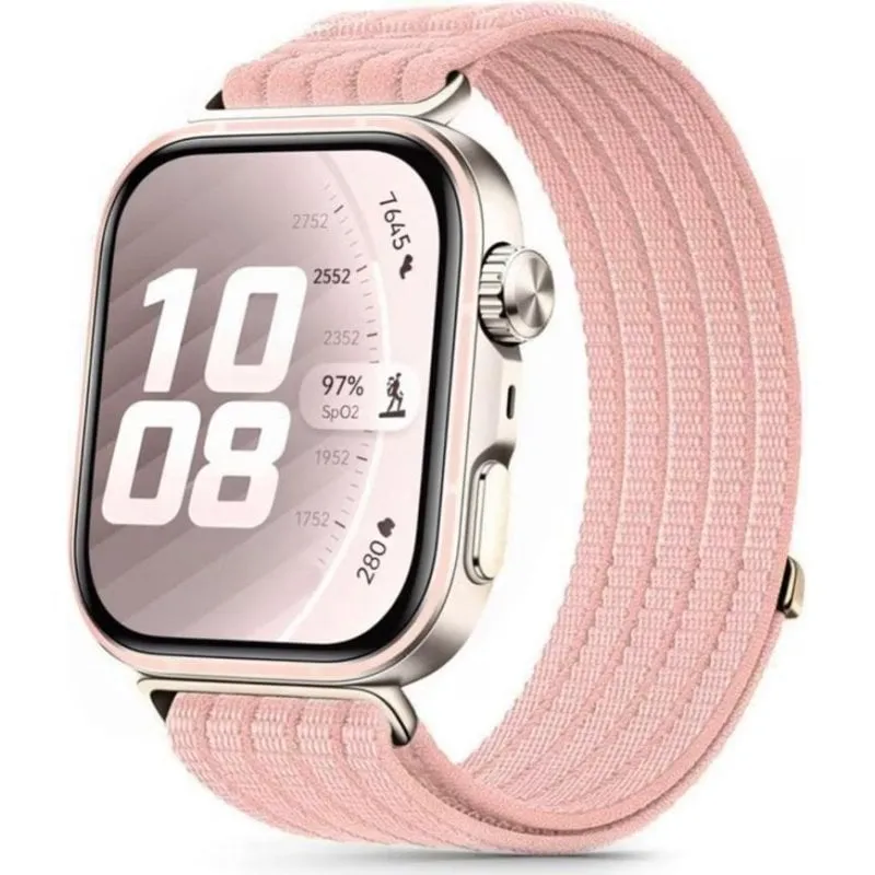Cinturino TECH-PROTECT in nylon rosa per Huawei Watch Fit 3