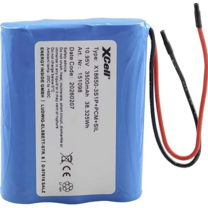 Pacco Batterie Li-Ion XCell 18650 11,1V 3500 mAh