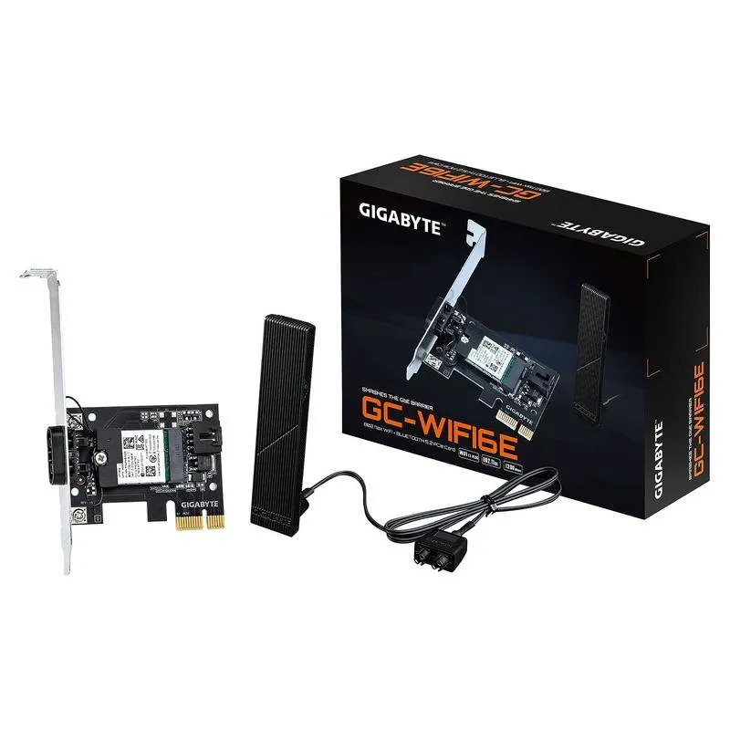 Scheda Rete Gigabyte GC-WIFI6E PCI Express 4.0 x1 Wi-Fi 6E Bluetooth 5.2 1200 Mbps