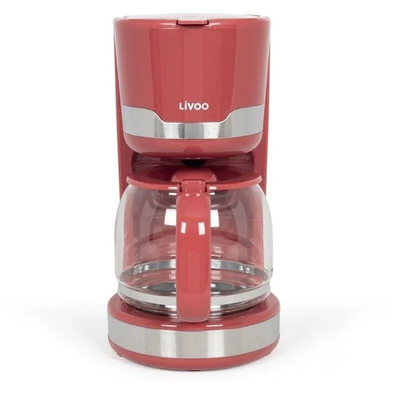 Caffettiera a filtro Livoo DOD201RC 1,5 L Rosso Ciliegia Sistema antigoccia