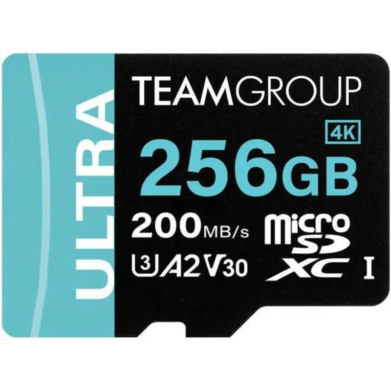 Scheda microSDXC Team TULMSDX256GIA2V3022503 256GB Ultra Veloce 200MB/s