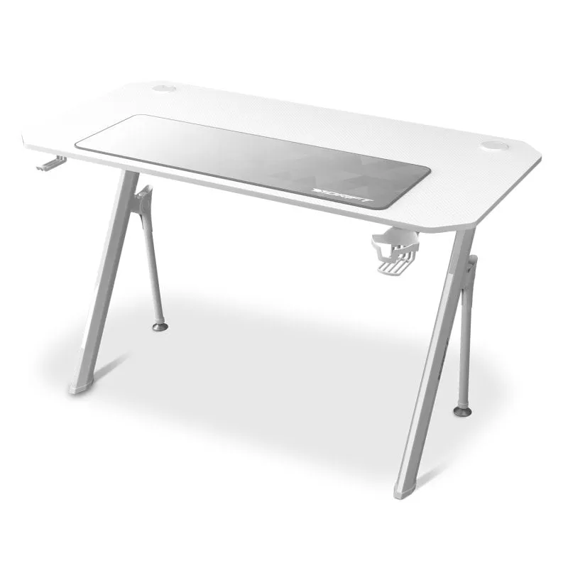 Mesa Gaming Drift 120cm Pannello in Fibra Bianco con Tappetino e Supporto