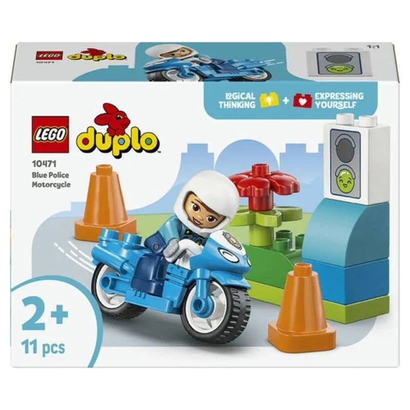 LEGO Duplo Town Moto Della Polizia Blu Con Figura E Accessori 10471 11 Pezzi