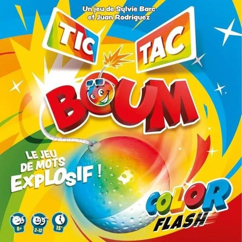 Gioco di Parole Party Asmodee Tic Tac Boum Color Flash con Timer Multicolore