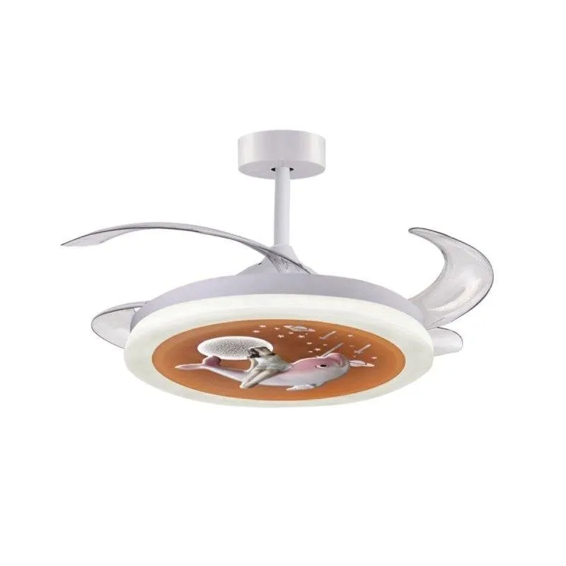 Ventilatore da Soffitto con Luce Bel Air Home Delfín Mini 96W 91cm 6 Velocità Pale Retrattili Telecomando