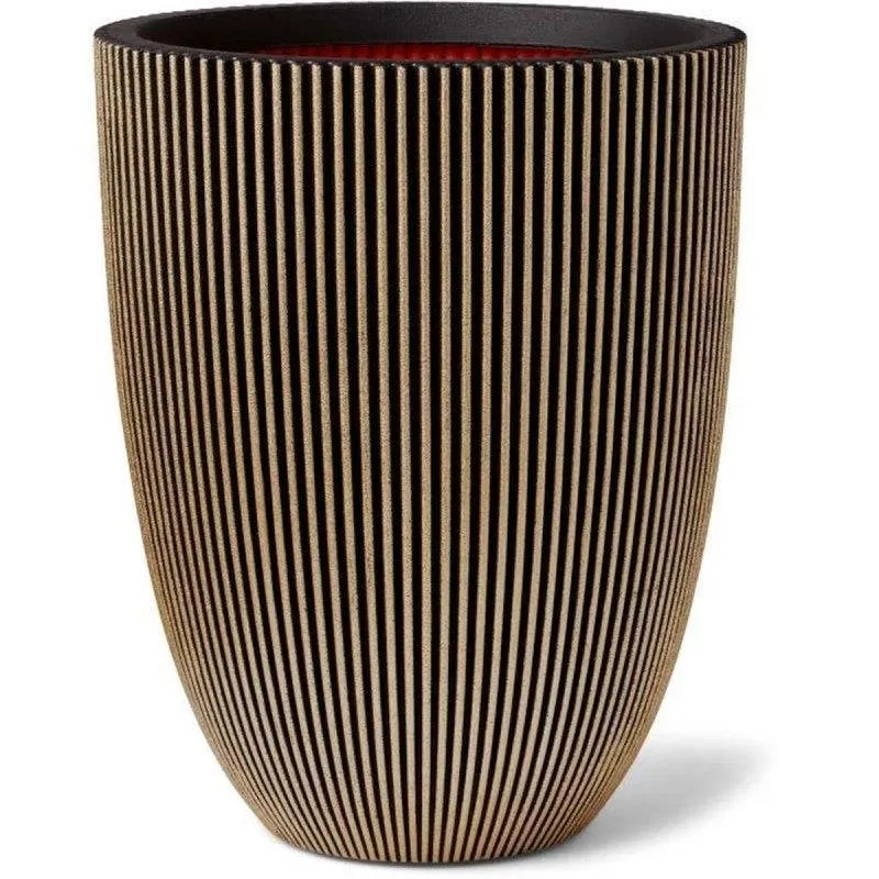 Vaso decorativo Capi Groove 34 x 46 cm doppia parete nero e oro