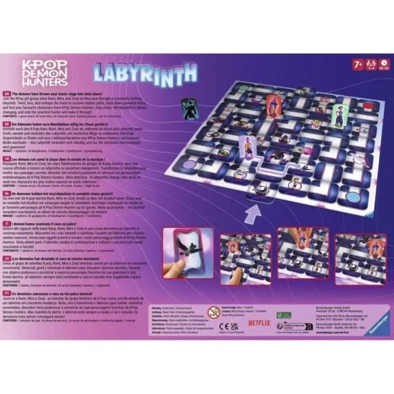 Gioco da tavolo Ravensburger KPop Demon Hunters Labyrinth 2-4 giocatori
