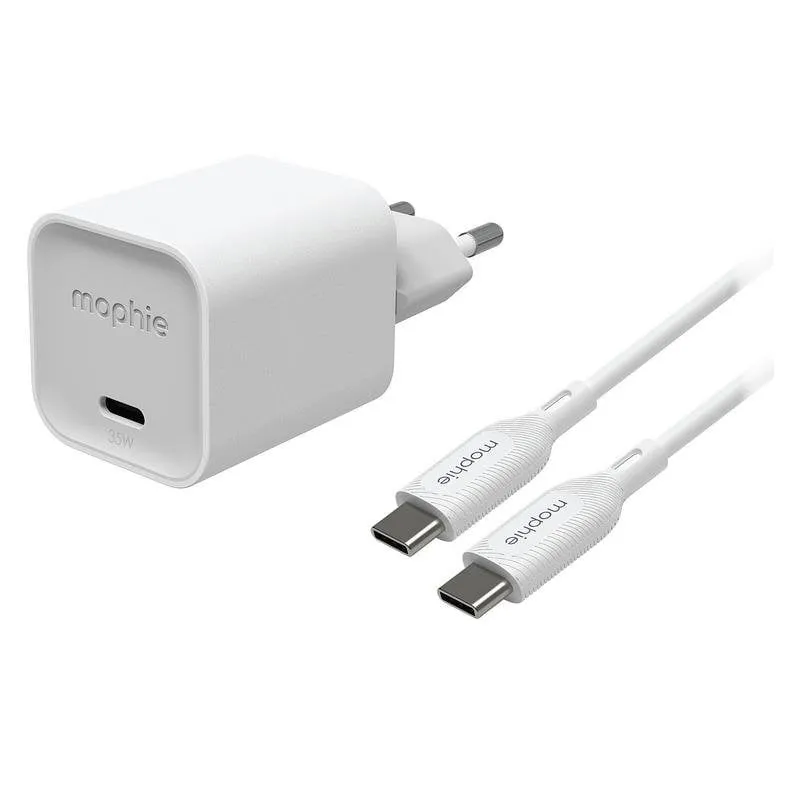 Caricatore da parete Mophie 35W USB-C PD GaN con cavo 1 m