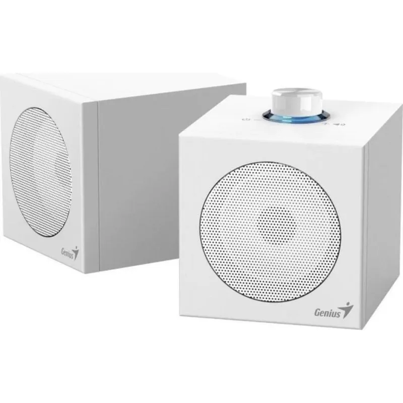 Altoparlanti Genius PC USB 4 W bianchi compatti con controllo rotativo