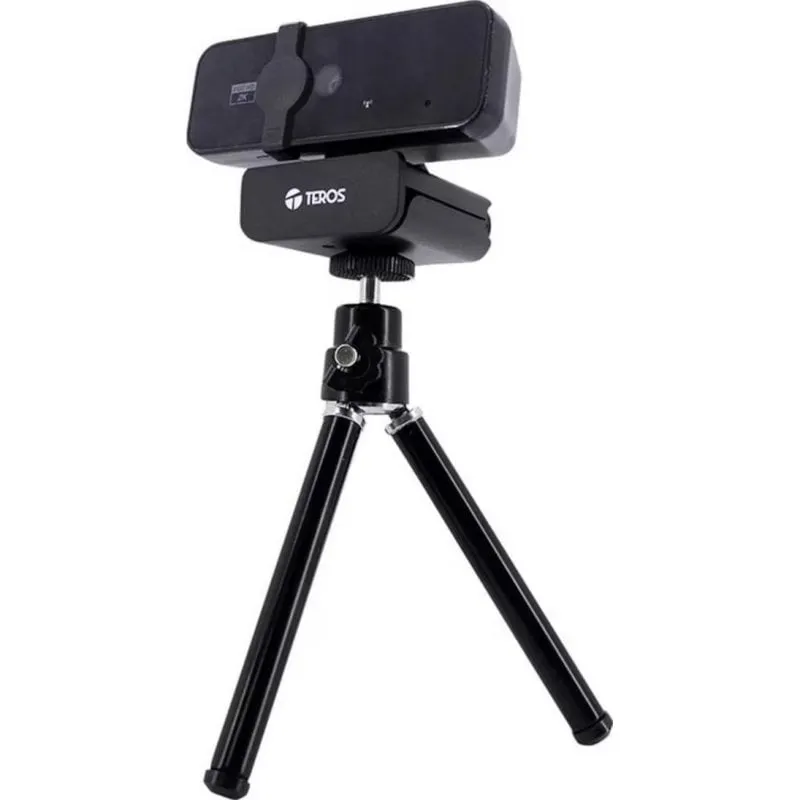 Webcam Teroson TE-9072 QHD 2 Mpx con anello LED e autofocus