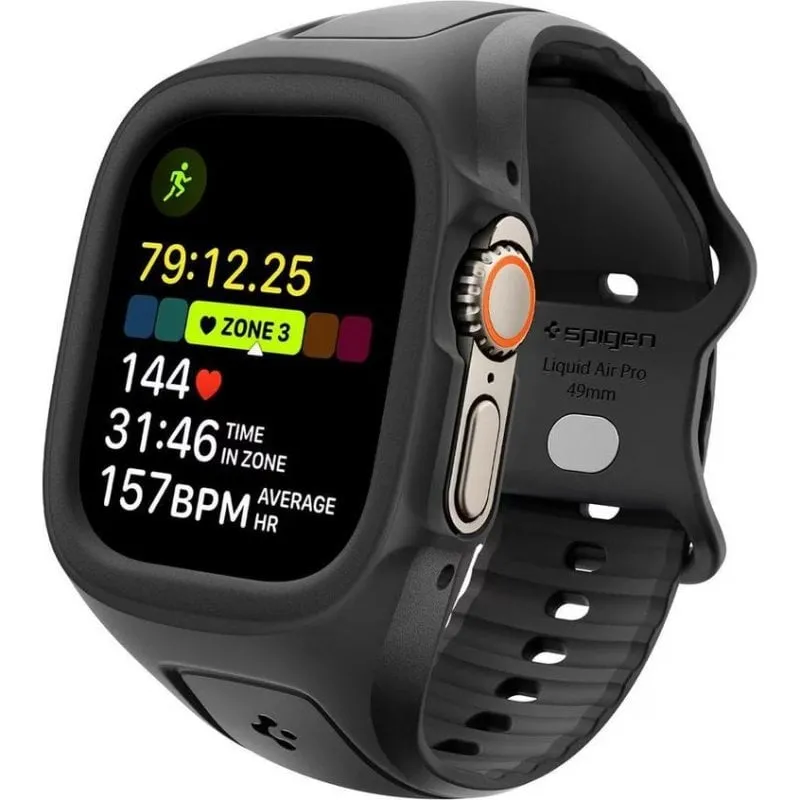 Cinturino Spigen Liquid Air Pro TPU Nero 49 mm per Apple Watch
