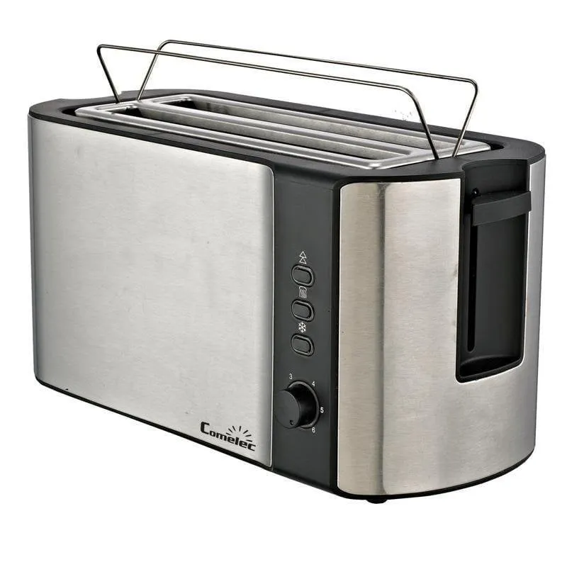 Tostapane Comelec TP 1727 2 fessure lunghe 1400 W 6 livelli inox