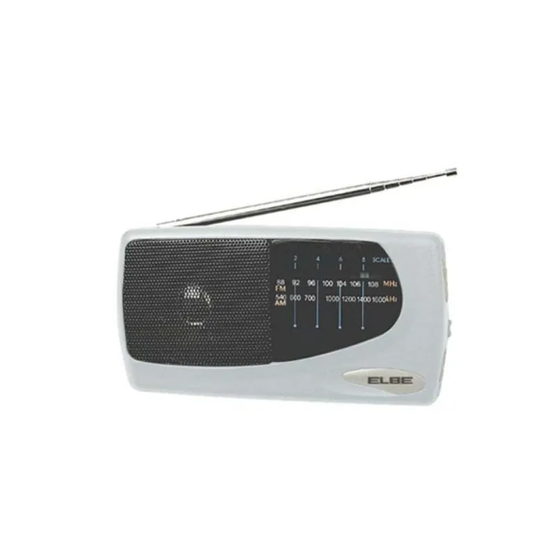 Radio Portatile ELBE RF-52 AM/FM Analitica Uscita Cuffie Supporto Inclinato