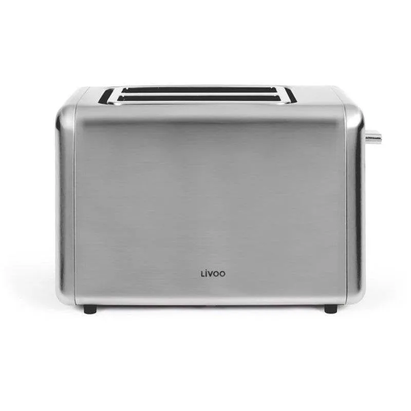 Tostapane Livoo DOD205 2 fessure larghe 3,5 cm 720-850 W 7 livelli Comandi touch Display LED Inox e nero
