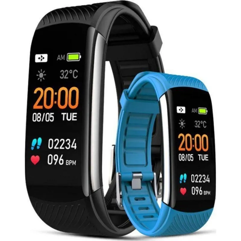Bracciale attività Giewont GW200 Bluetooth IP67 Pulsometro Pulsossimetro Nero 5 giorni