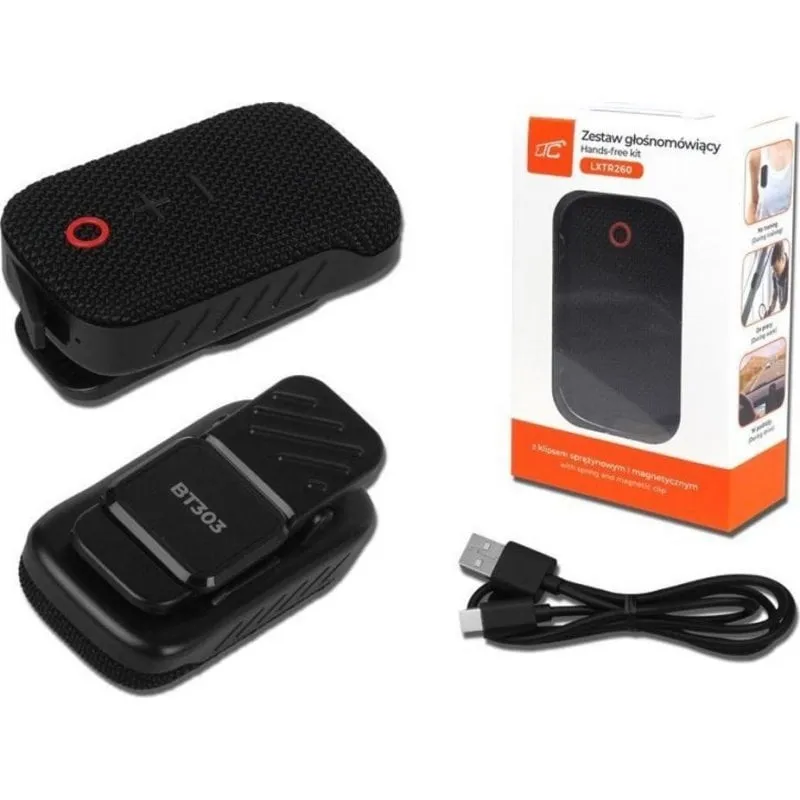 Kit Vivavoce LTC Vega Bluetooth IPX5 con Riduzione del Rumore