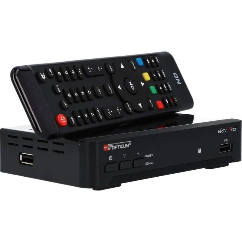 Tuner DVB-T2 Opticum T-BOX HbbTV Full HD HEVC