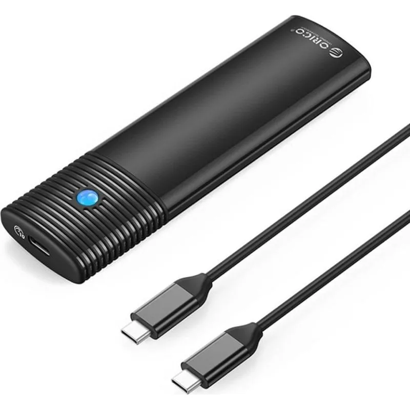 Custodia Orico M2 NVMe USB-C 10 Gbps Alluminio Nero con Raffreddamento Passivo