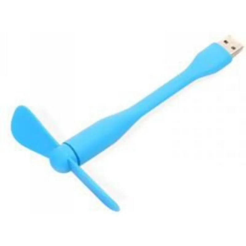 Mini Ventilatore USB Omega 43477 Blu 1 Velocità Inclinazione Regolabile Silenzioso
