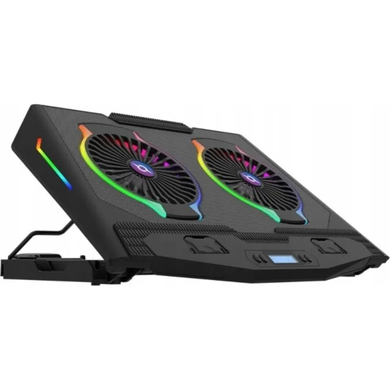 Base di raffreddamento AQIRYS Pluto 17" con 2 ventole e hub USB