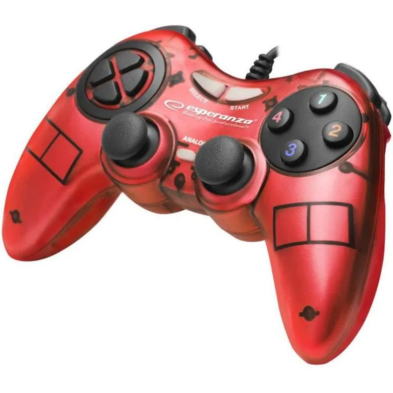 Gamepad Esperanza EGG105R con vibrazione e connessione USB