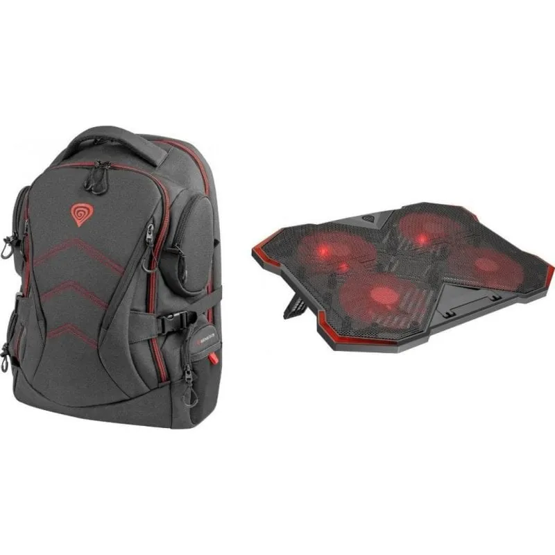 Zaino Gaming Genesis Pallad 550 17.3" con Supporto Raffreddante