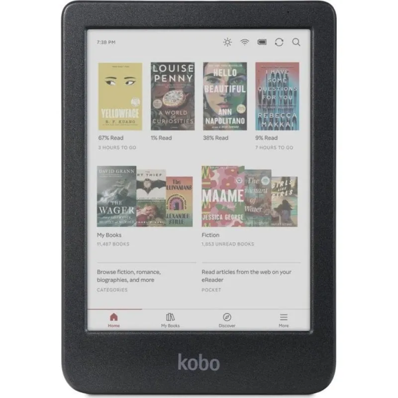 Libro Elettronico Kobo Clara Colour WiFi 6" 16GB Nero