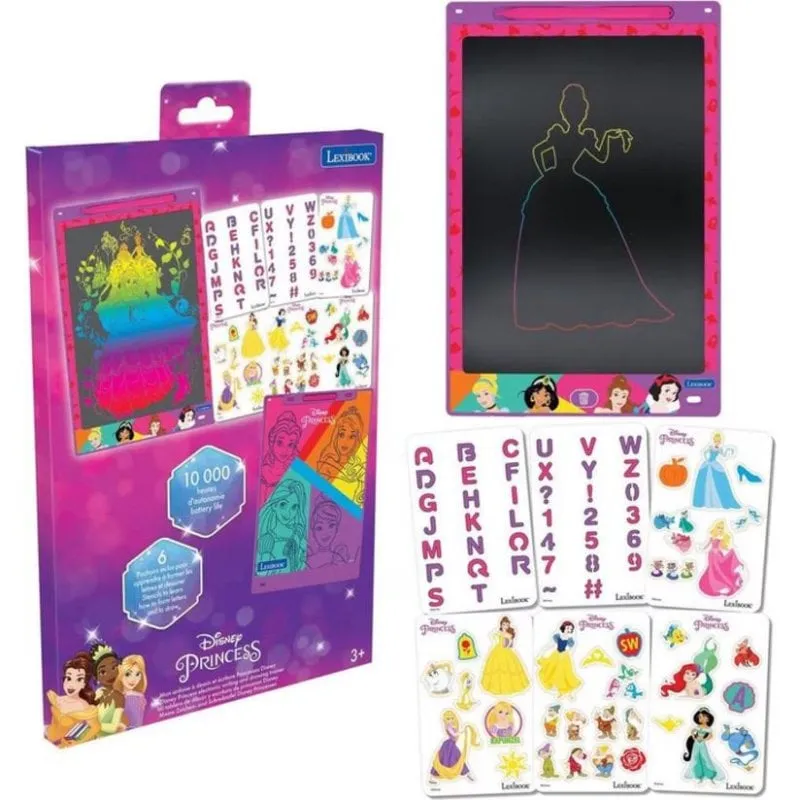Tavoletta da disegno Lexibook Disney Princess Rosa con Stilus