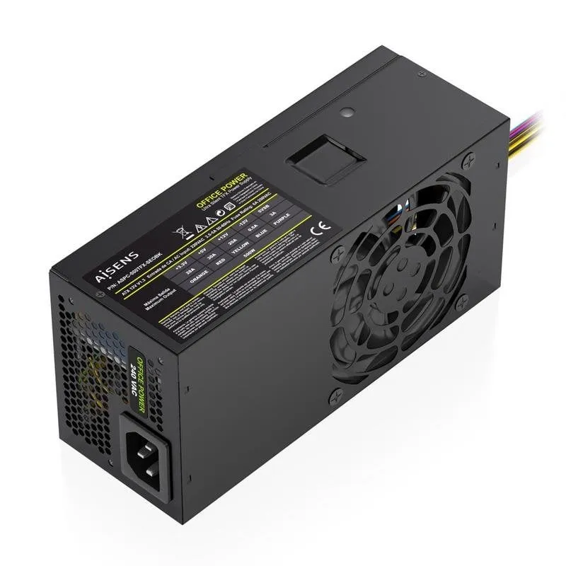 Fuente de Alimentación AISENS ASPC-500TFX-SEOBK 500W CE RoHS silenziosa