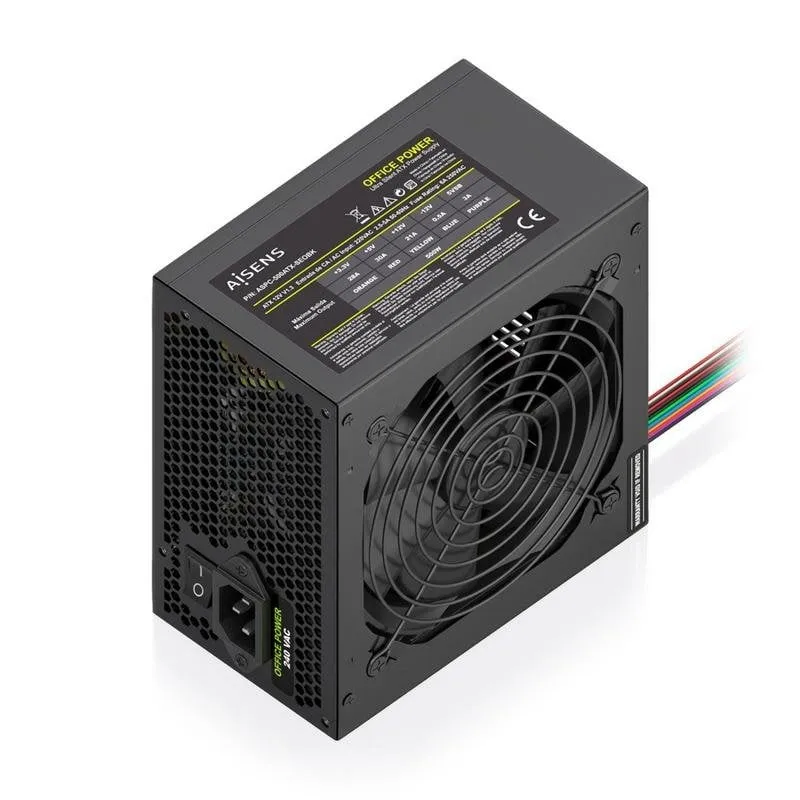 Fuente de Alimentación AISENS ASPC-500ATX-SEOBK 500W Certificazione CE RoHS pulsante