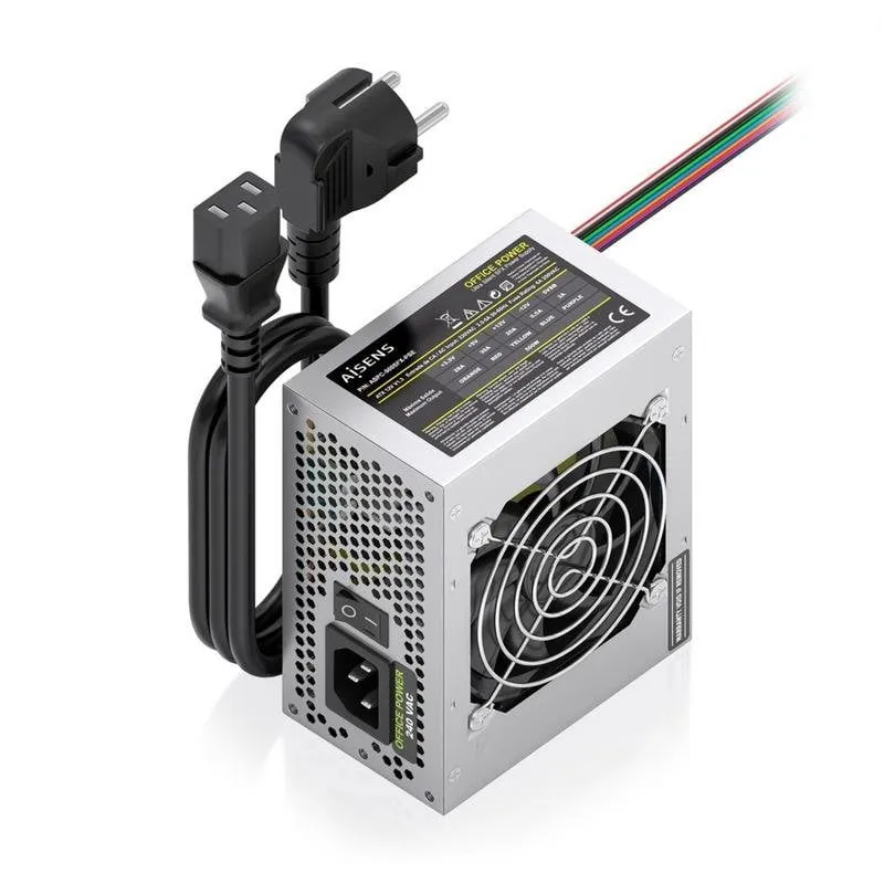 Fuente de Alimentación AISENS ASPC-500SFX-PSE 500W CE RoHS con pulsante accensione