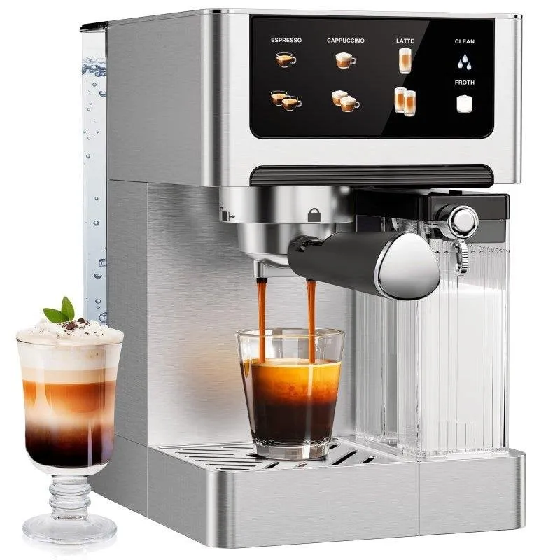 Macchina da caffè espresso Airmsen Bcm2308 1,8L 20 bar con schiumalatte automatico