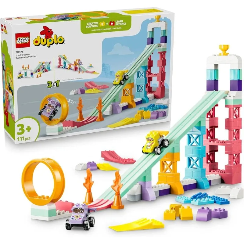 LEGO Duplo Ma Ville 10478 Ramps 3 In 1 Con Veicoli 111 pezzi