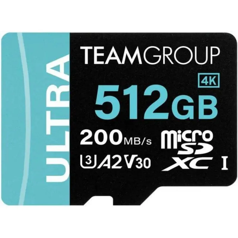 Scheda microSD Team TULMSDX512GIA2V3022503 512GB Ultra veloce 200MB/s