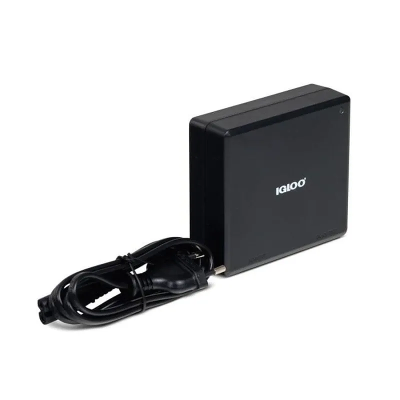 Adattatore Igloo AC/DC 230V a 12V con Cavo Nero e Finitura Opaca