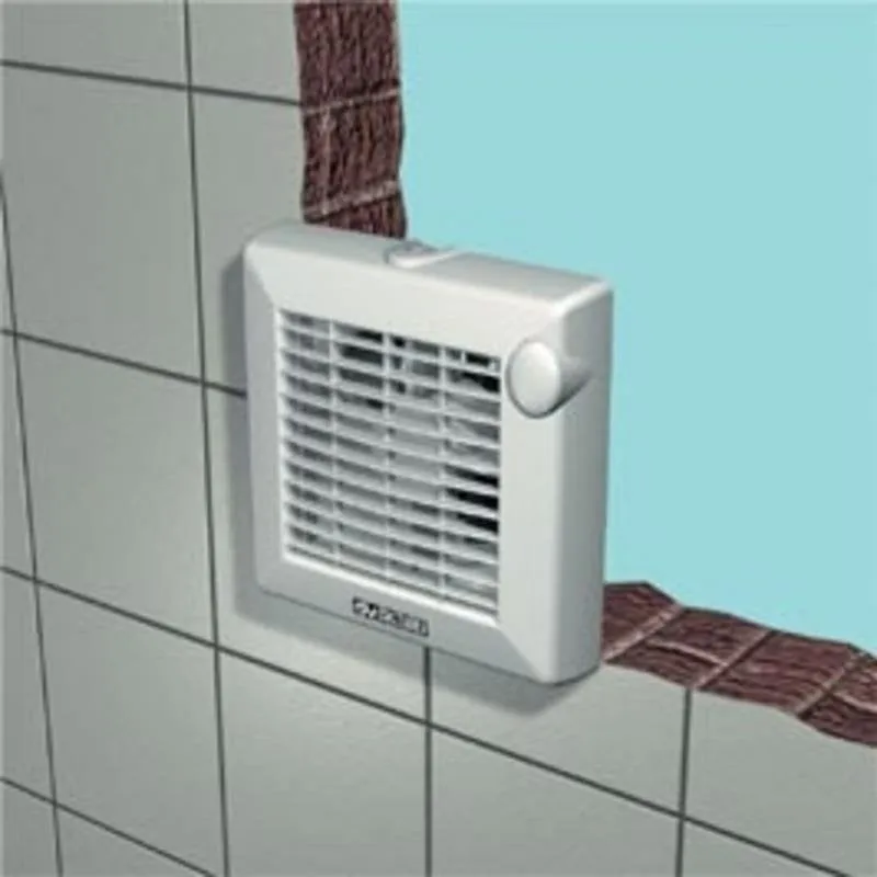 Ventilatore da Parete Vortice M 120/5 A LL 20W 11,9cm 1 Velocità Silenzioso IPX4 Compatto