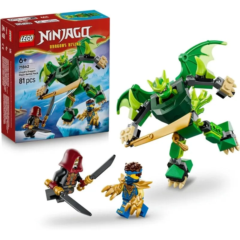 LEGO Ninjago Dragons Rising Lloyd's Dragon Mech Battle Pack 71862 81 pezzi