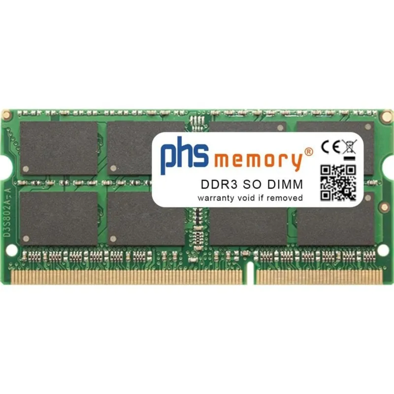 Memoria RAM PHS-memory Terra 8GB 1x8GB DDR3 1333MHz LPDDR3 SO-DIMM Nero