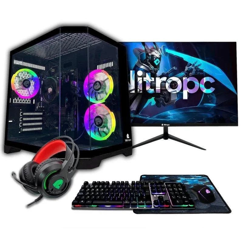 PC fisso Nitropc Pack Avanzato AMD Ryzen 5 3400G 16GB 480GB SSD Windows 11 Pro