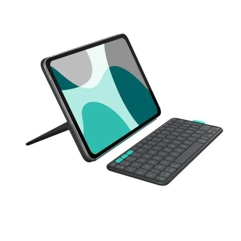 Logitech Flip Folio Custodia con Tastiera Bluetooth Removibile QWERTZ Svizzero per iPad Pro 11" / Air 11" Graphite