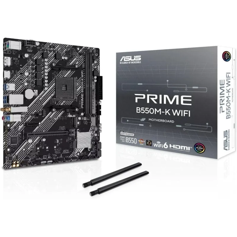 Scheda Madre ASUS PRIME B550M-K WIFI AMD B550 AM4 DDR4 Micro ATX WiFi