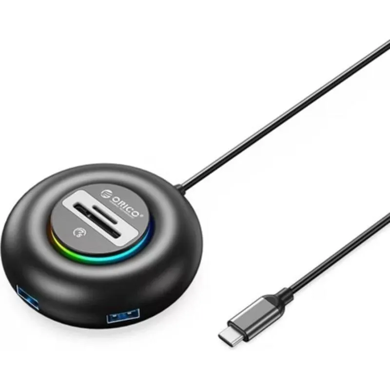 Hub Orico 4 porte 5 Gbit/s YXR5-C3 con lettore SD e illuminazione RGB