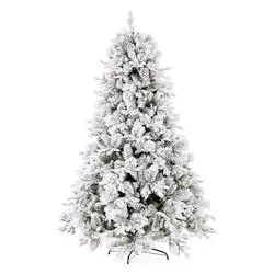 Albero Natale addobbato ARVES Verde innevato (PVC e PE - H210 D130 cm) 0931238
